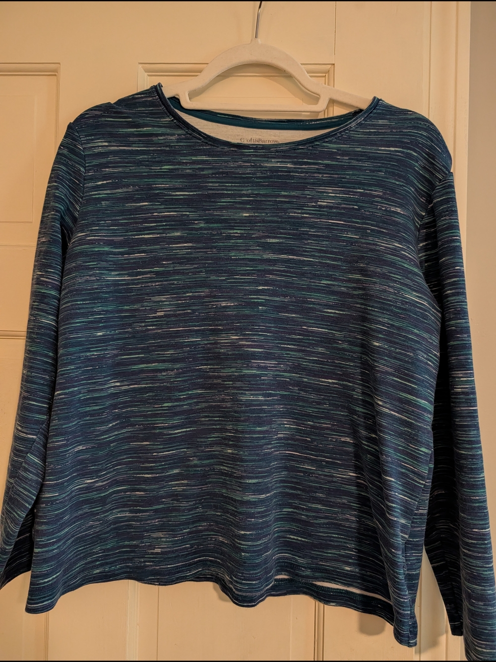 Croft & Barrow Long Sleeve Space-Dye Classic Tee
